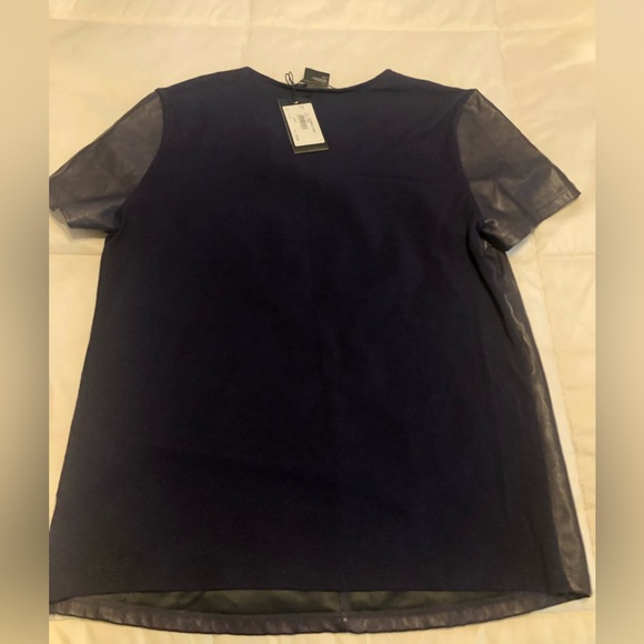 Armani Exchange leather look Purple Top M - Picture 1 of 4